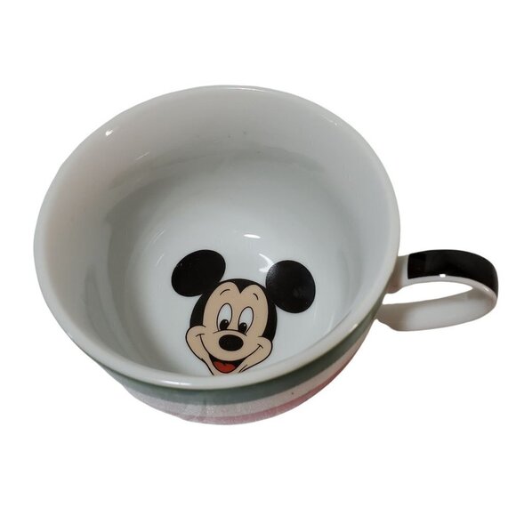 Mickey Mouse Mug Coffee Coco Tea Cup Ceramic 14 oz Capacity White Green Red - Picture 2 of 7